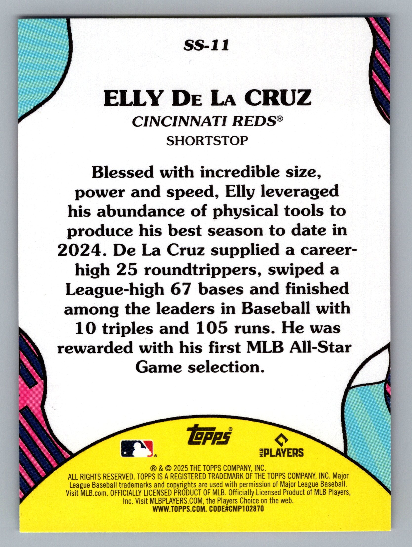 2025 Topps #SS-11 Elly De La Cruz Summer Superstars