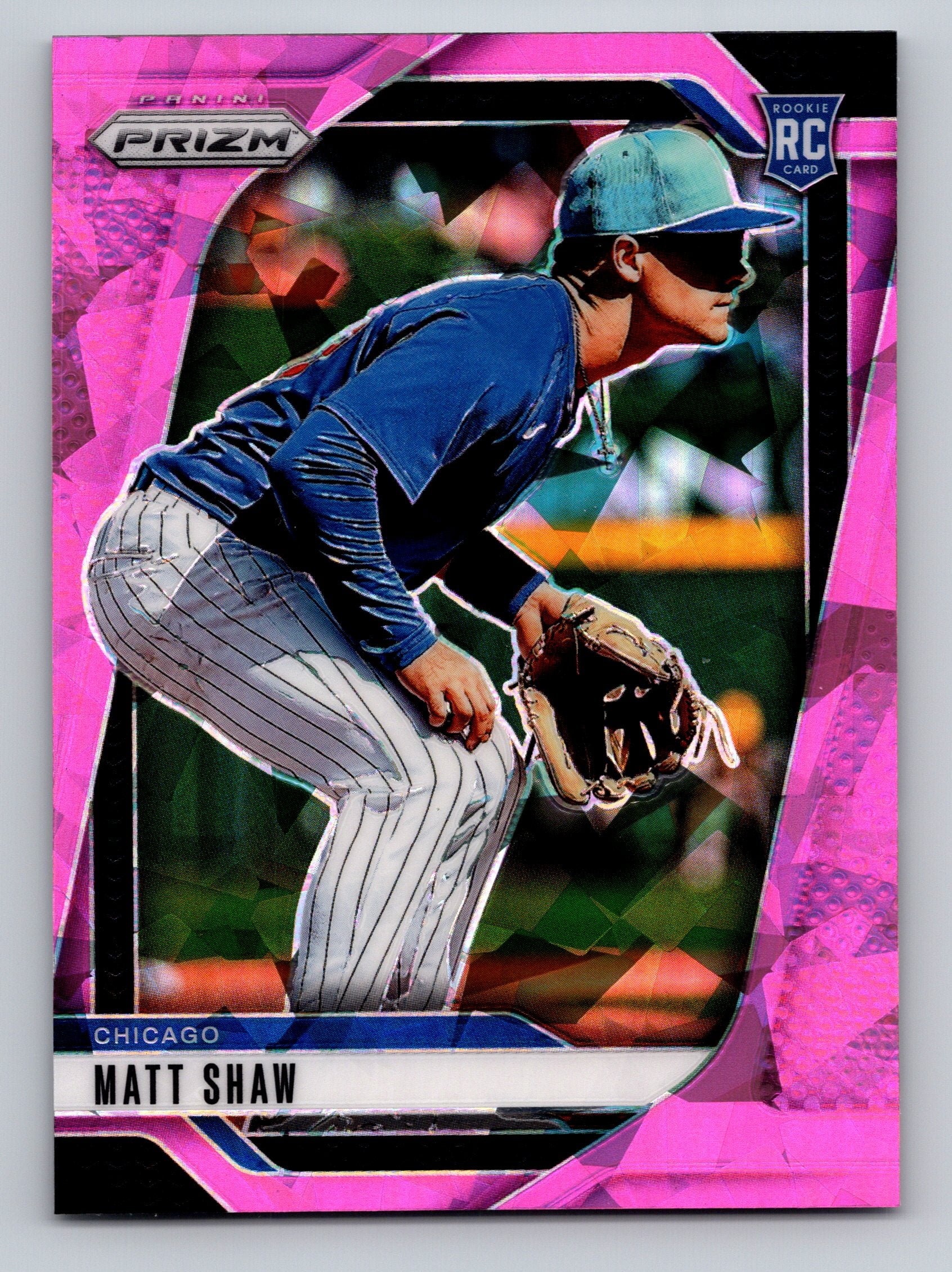2025 Panini Prizm #155 Matt Shaw Pink Ice Prizms