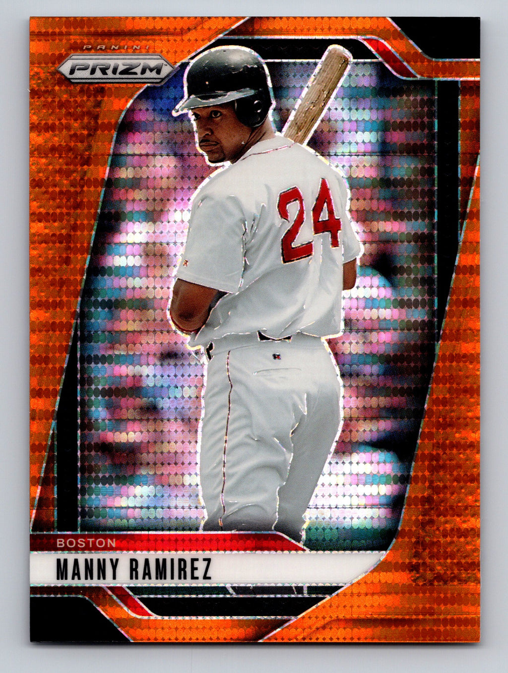 2025 Panini Prizm #219 Manny Ramirez Orange Pulsar Prizms #/399