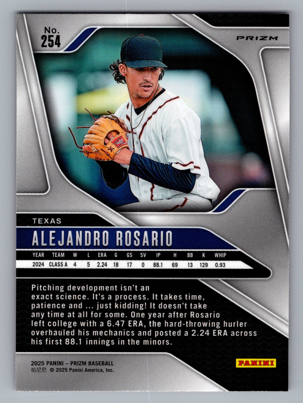 2025 Panini Prizm #254 Alejandro Rosario Pink Ice Prizms