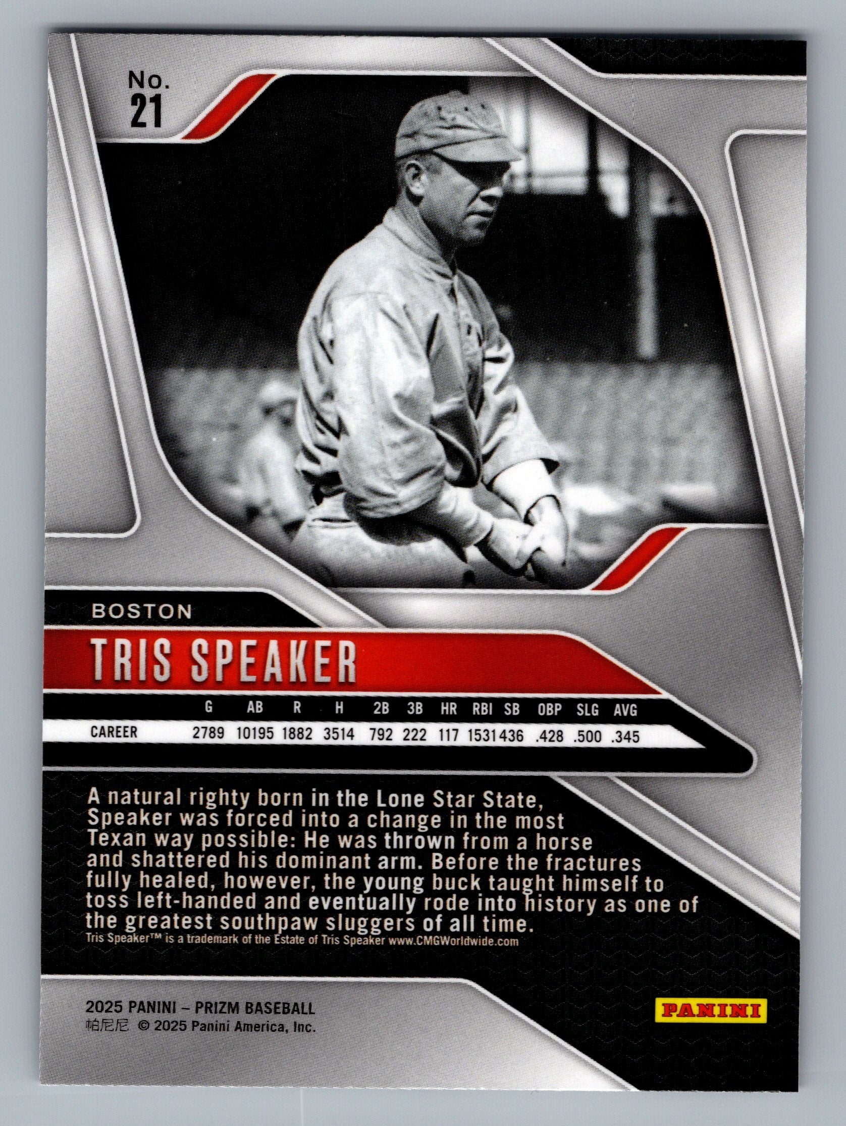 2025 Panini Prizm #21 Tris Speaker